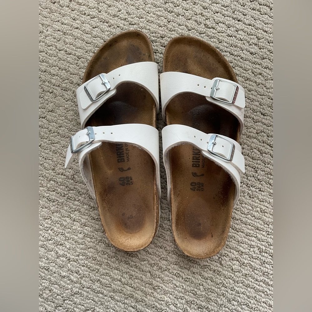 White Birkenstock Sandals - Size EU 40 - White